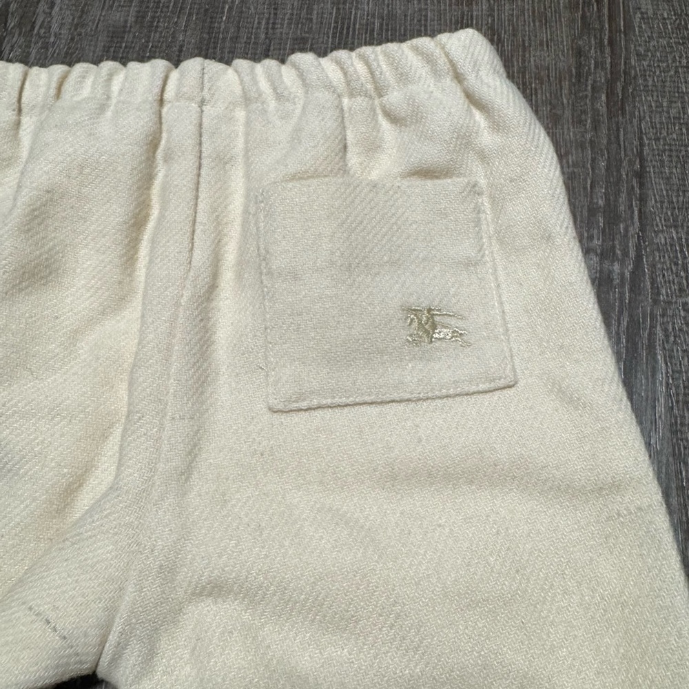BURBERRY***Ivory Wool Baby Pants***1 Mo. $329 - Picture 3 of 4